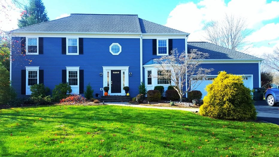 Certainteed Vinyl Clapboard Siding in Blue by Markey Windows, Doors and More in Hillsborough, NJ
